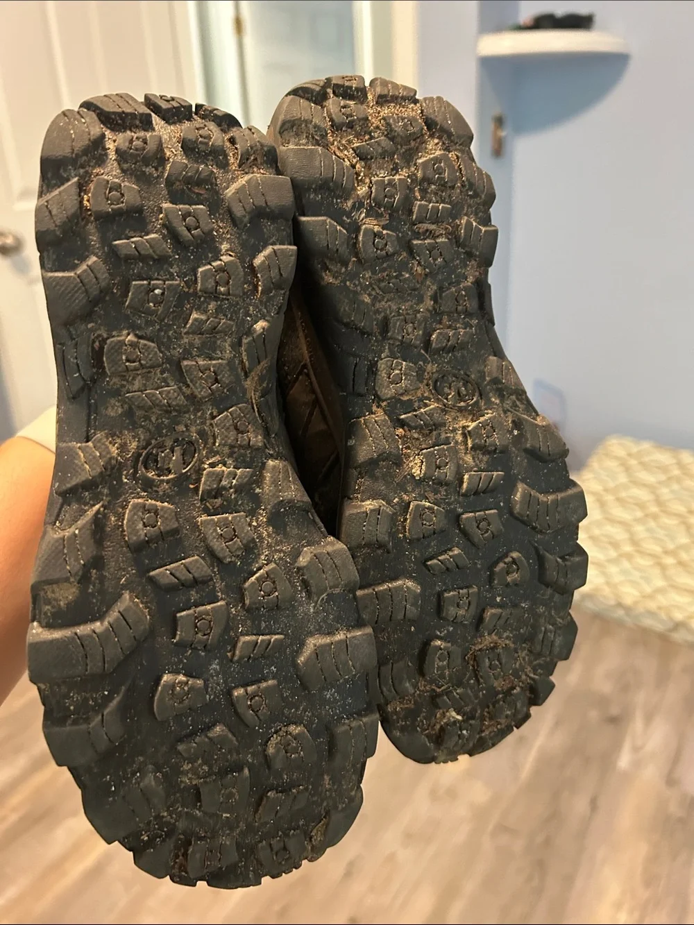 Merrell Kids Gray and Red Hiking Boots